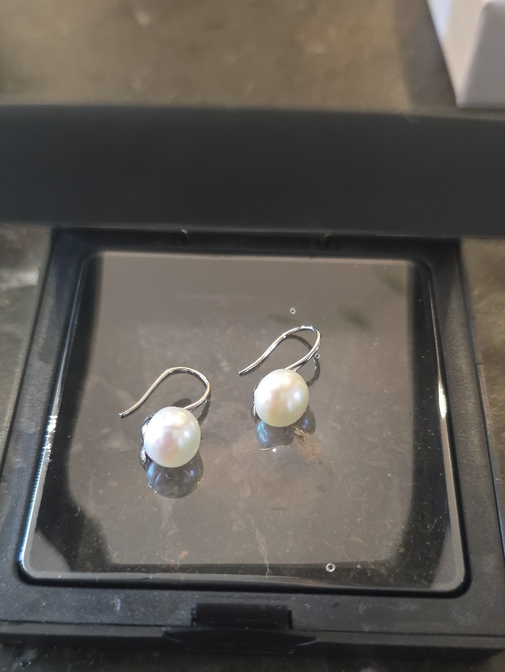 Classic Freshwater Pearl Drop Earrings - White